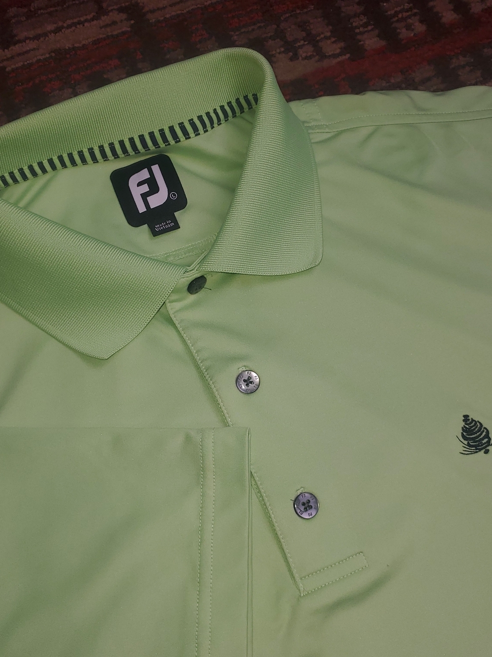 FootJoy Mid Pines Inn & Golf Club Lime Green Golf Polo Men's